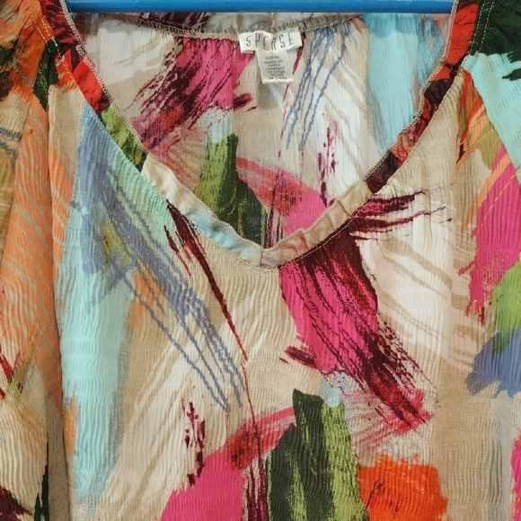 Multicolor Abstract Women's Top - Picture 6 of 9